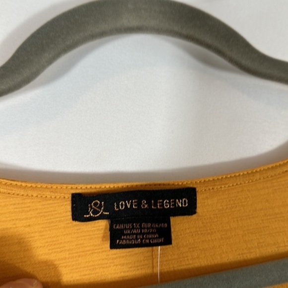 Love & Legend Mustard Yellow Ruffle Tank Top NWT - Picture 7 of 9